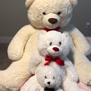 Three teddy bears